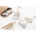 Oppland színezhető karácsonyfadíszek