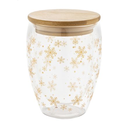 Bostro karácsonyi üveg thermo pohár