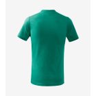 Basic póló gyerek smaragdzöld 134 cm/8 éves