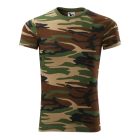 Camouflage póló unisex barna terepszín M