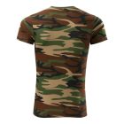 Camouflage póló unisex barna terepszín M