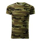 Camouflage póló unisex zöld terepszín XS