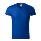 Slim Fit V-neck póló férfi királykék M