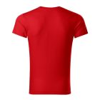 Slim Fit V-neck póló férfi piros S