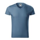 Slim Fit V-neck póló férfi farmerkék S