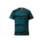 Camouflage póló gyerek camouflage petrol 110 cm/4 éves
