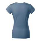 Fit V-neck póló női farmerkék L