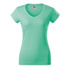 Fit V-neck póló női menta M