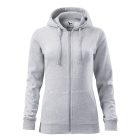 Trendy Zipper felső női világosszürke melírozott XL