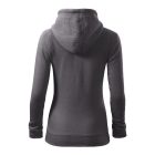 Trendy Zipper felső női acélszürke M