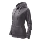 Trendy Zipper felső női acélszürke M
