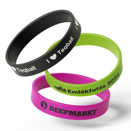 akciós feliratos szilikon karkötő