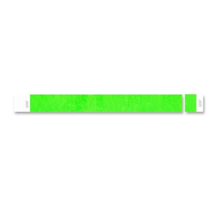 Tyvek 1" tőszelvényes karszalag - neon zöld