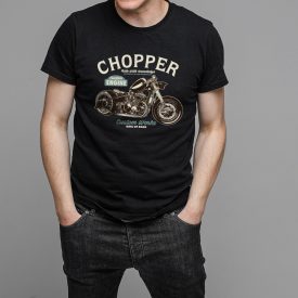 Vintage motoros, chopper póló