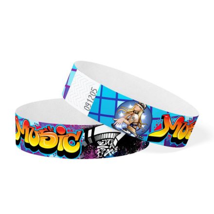 Music vidám mintás karszalag